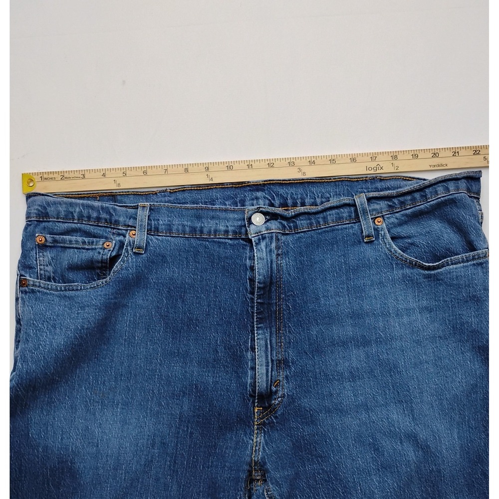 Levis 541 Jeans Men 44x30 Blue Athletic Taper Medium Wash Stretch - Picture 9 of 14